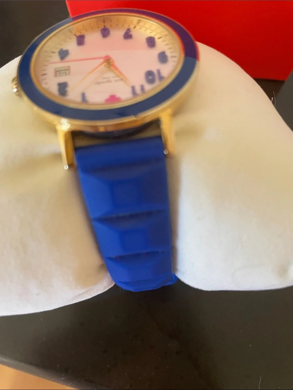 kate spade Kids Blue Silicone Strap Watch with Gold-Tone Case